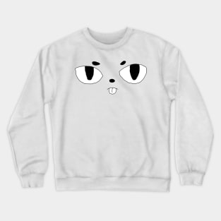 Cute Cat Face (black-white) (mareescatharsis original) Crewneck Sweatshirt